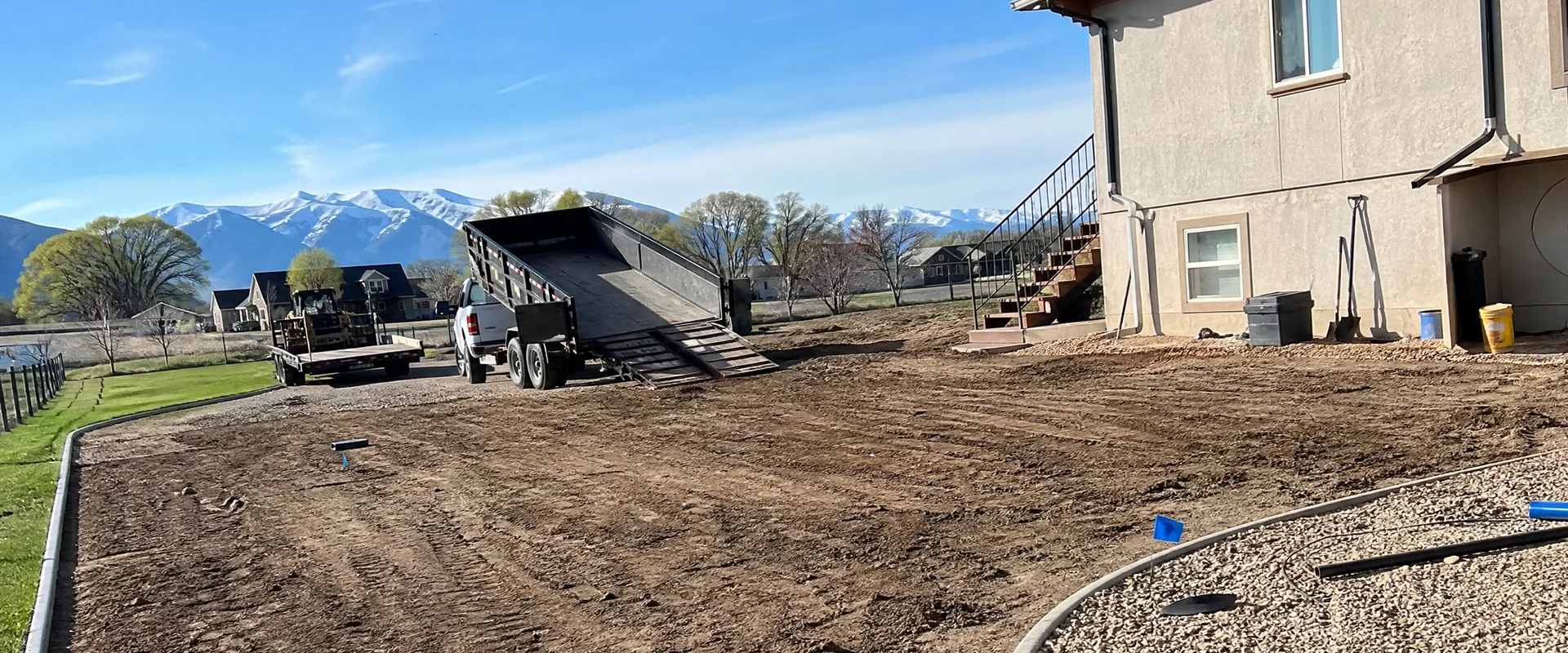 YLC Landscaping crew completing demolition on a Utah property